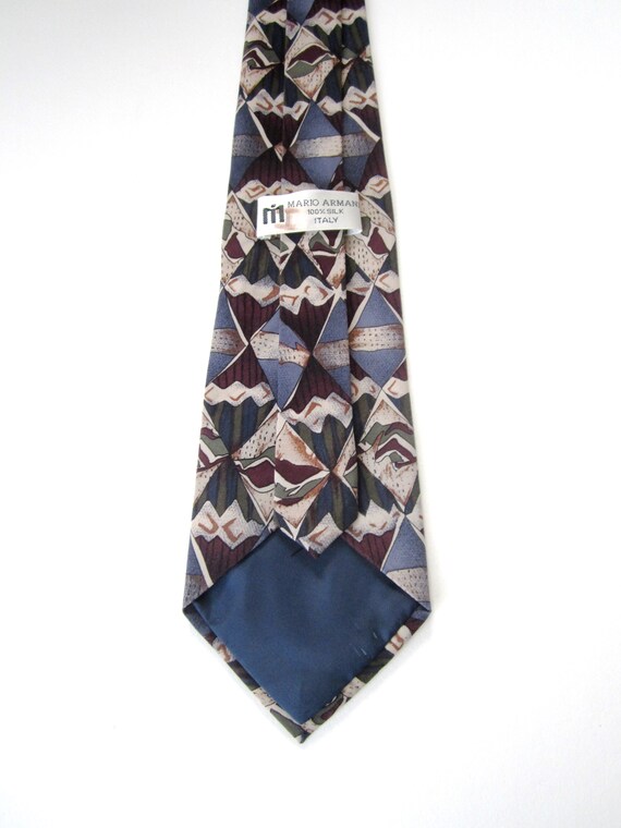 Mario Armani 100% Silk Men's Tie, Vintage Men's N… - image 5