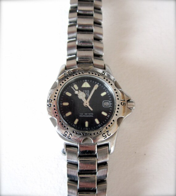 esq swiss quartz movement stainless steel