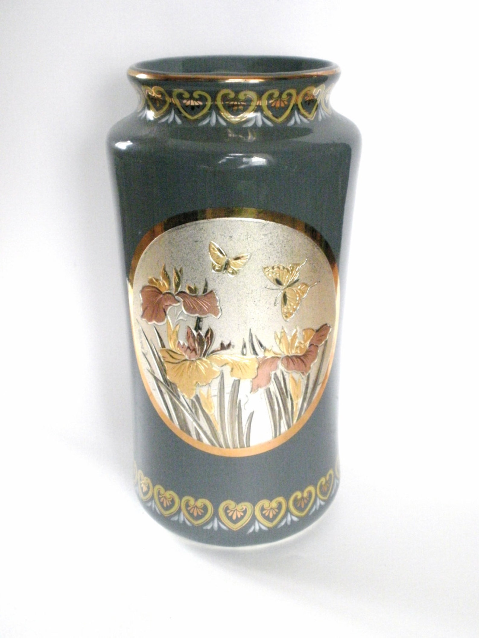 Chokin Art Vase Japanese Vase Vintage Chokin Art 24 Karat Etsy
