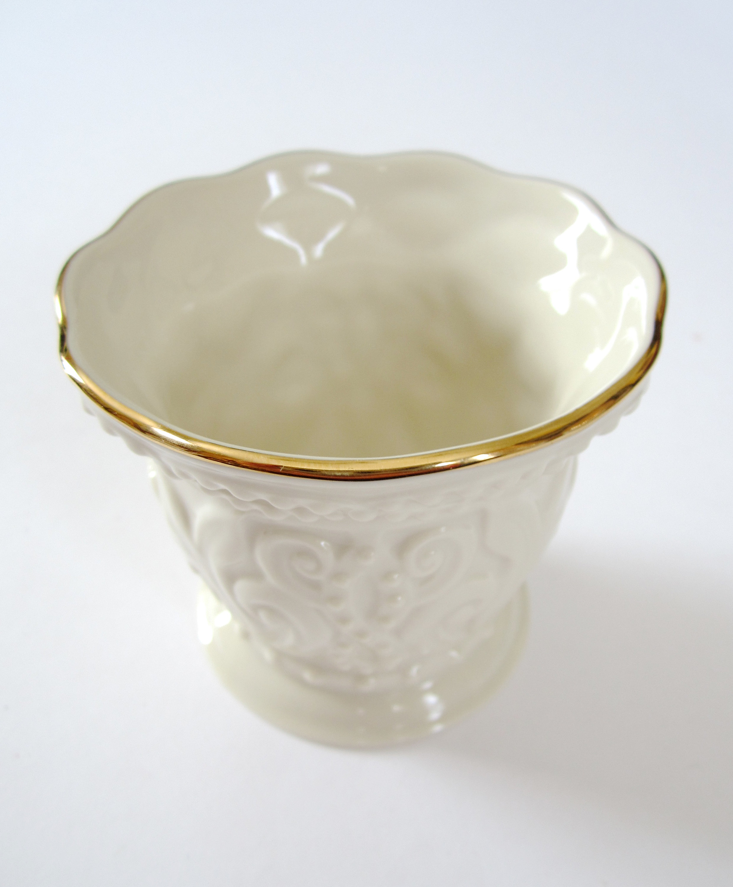 Lenox Porcelain Small Vase 24K Gold Trim Lenox Embossed Etsy