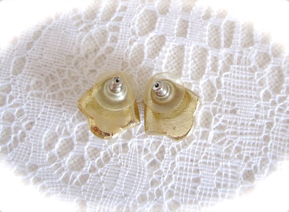 Lovely Goldtone with Pearl & Rhinestones Earrings… - image 4