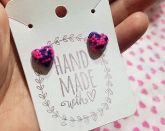 Sprinkle heart earrings