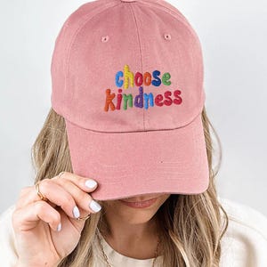 Choose Kindness Embroidered Hat, Teacher Appreciation Cap, Back to School Hat, Inspirational Teacher Gift, Be Kind Message Embroidery