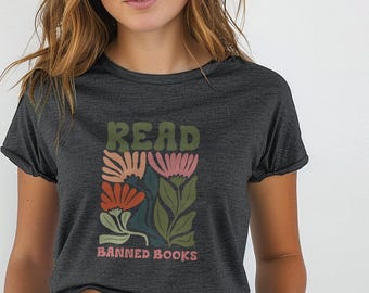 Read Banned Books Crop Top, Book Lover Tee, Librarian Gift Shirt, Free to Read Top, Literary Activist Crop, Reader Apparel, Book Club Shirt