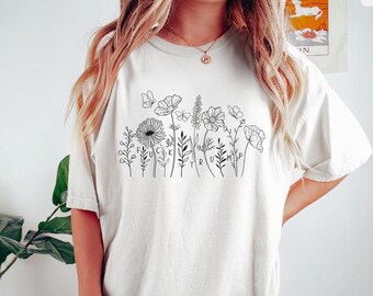 Subtle Anti Trump Shirt, Floral FDT Political Sweatshirt, F*ck Trump Progressive Liberal Hoodie, Wildflower Democrat Protest Anti MAGA Gift