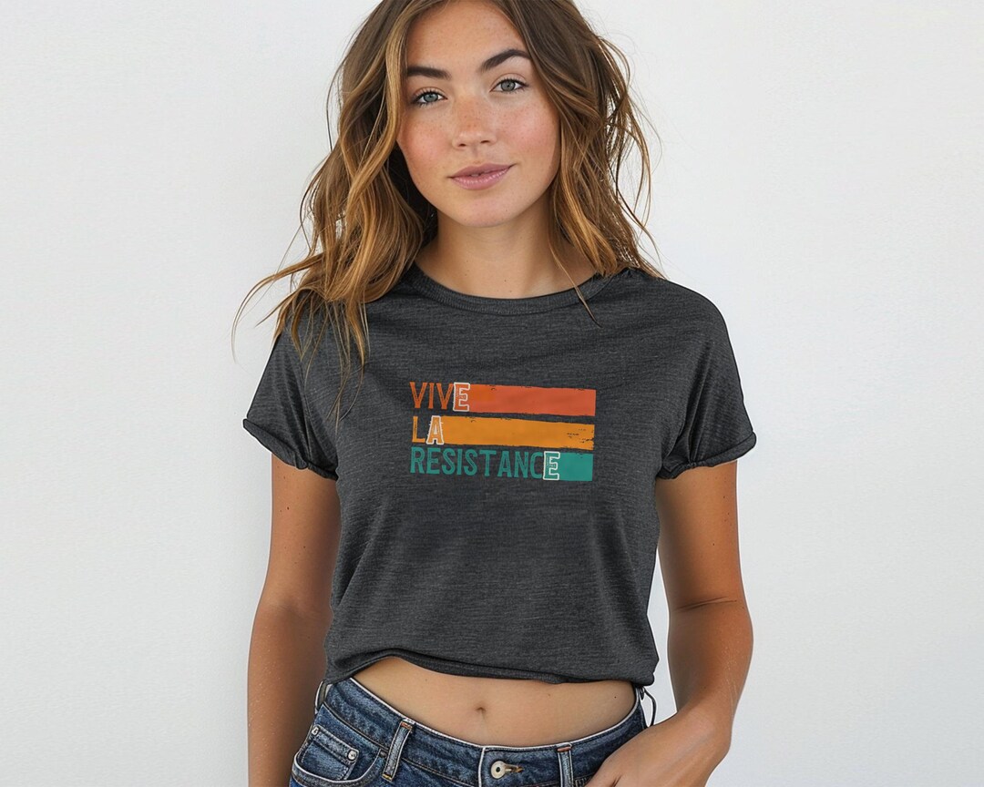 Protest Tops Example Retro Vive La Resistance Crop Top, 80s Feminist Resistance Shirt ...