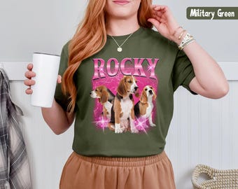 Custom Dog Shirt, Personalized Pet Photo T-Shirt, Vintage Bootleg Dog Tee, Retro 90s Custom Puppy Pet Shirt, Funny Dog Lover Gift