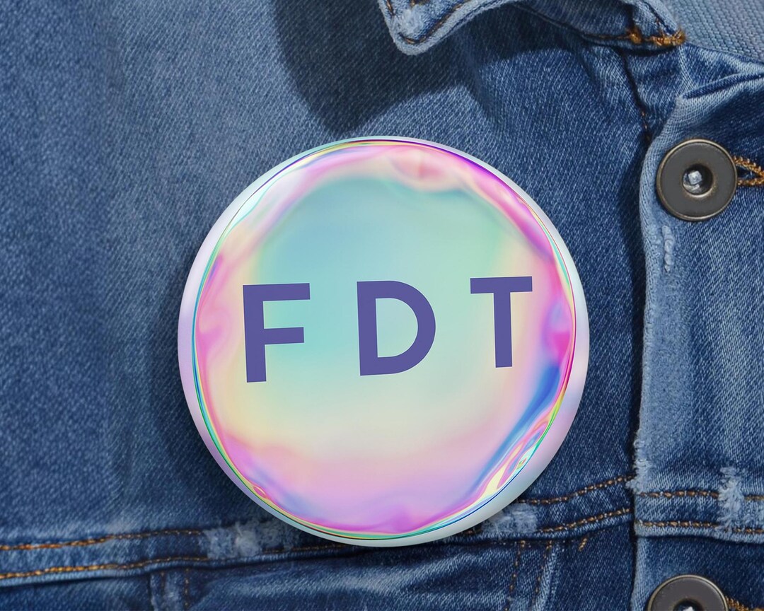 Retro Political FDT Pin, Anti Trump Activist Badge, Funny Satire Button ...