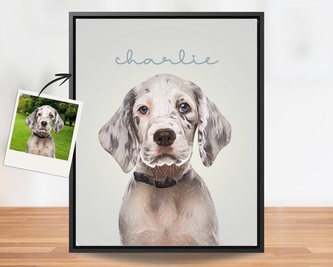 Custom Dog Photo, Dogs Royal Painting Gift, Pet Gift, Dog Loss Wall Art ...