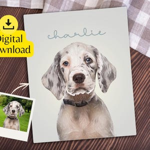 Dog Digital Products, Custom Dog Portrait Photo Digital Download, Dogs Royal Painting Gift, Dog Loss Digital Product, Unique Puppy Gifts