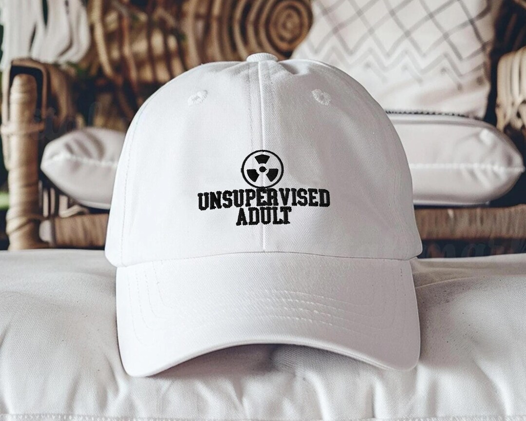 Unsupervised Adult Embroidered Hat, Funny Sarcastic Cap for Adults ...