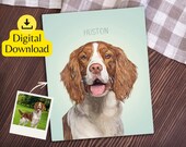 Custom Dog Portrait From Photo Digital Download, Dogs Royal Painting, Pet loss gift, Dog Digital Art, Unique Puppy Gifts, Personalized Gifts