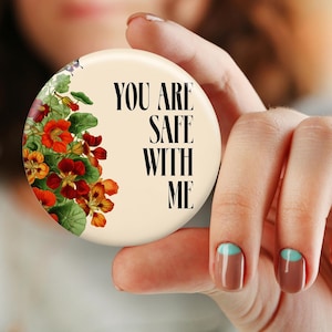 Equality Feminist Immigrant Button Pin, c Badge, Immigration Rights Activist Button, Empowering Women Feminism Pin