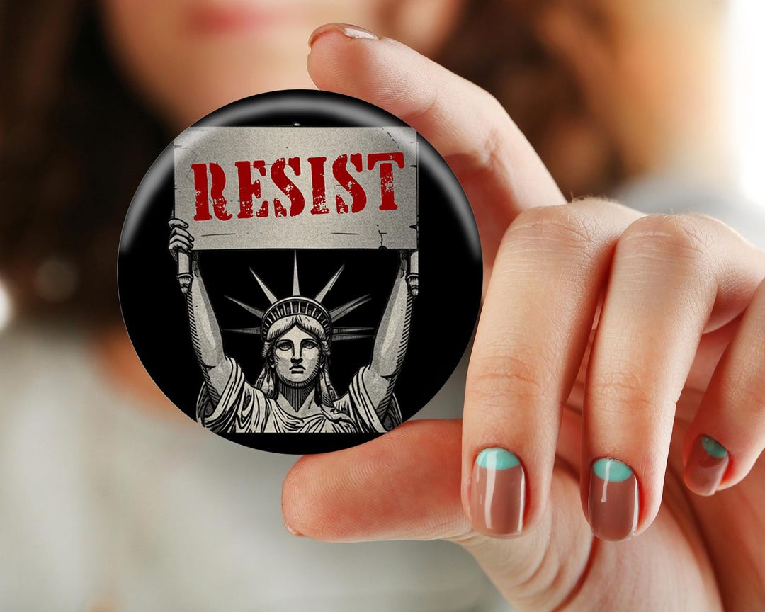 Resist Fascism Button Pin, Feminist Protest Pin, Social Justice ...
