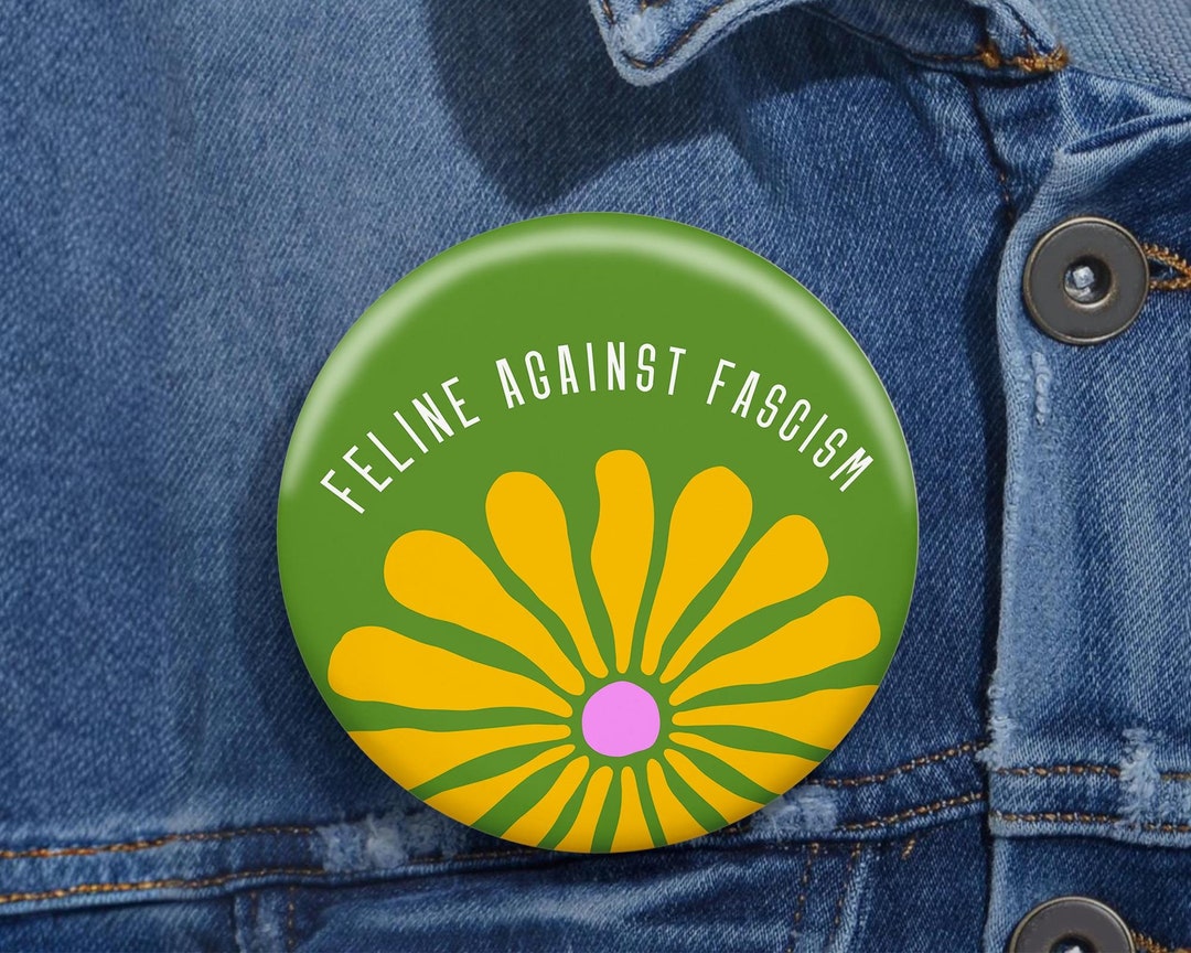 Feminist Fascism Button Pin, Women's Rights Badge, Equality Activist ...