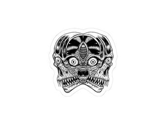 Horror Double Skull Sticker | Kiss-Cut Nightmare Decal