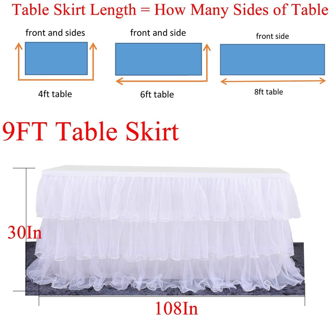 Table Skirt for Rectangle or Round Tables Skirting Decoration Etsy