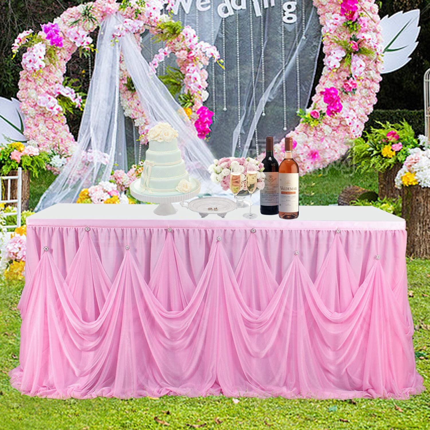 how to attach tulle to a table