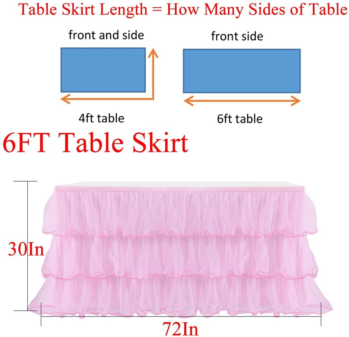 Table Skirt for Rectangle or Round Tables Skirting Decoration Etsy
