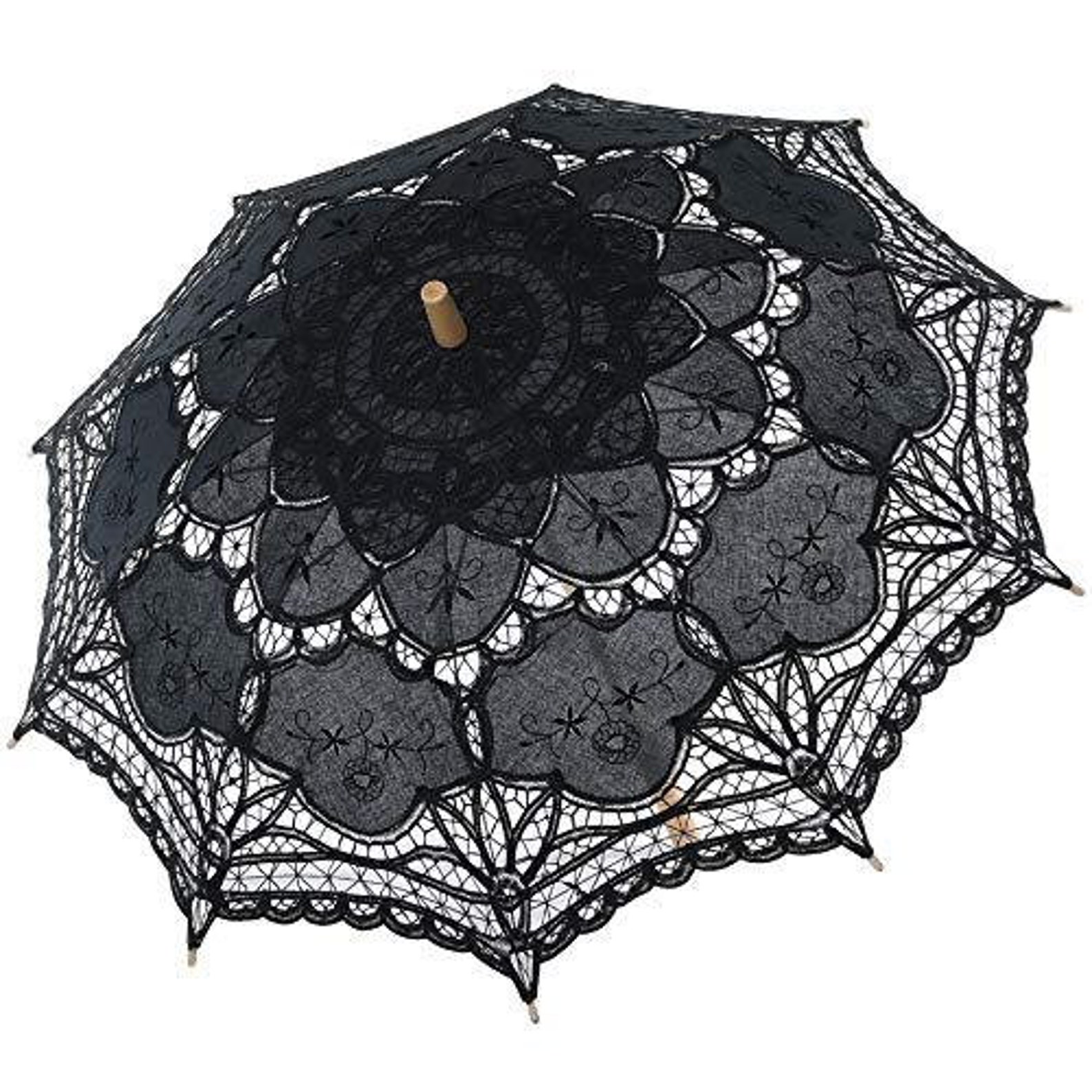Parapluie Transparent Mariage - 85cm De Diamètre, PVC, Manche Noir, Protection Pluie Et Soleil