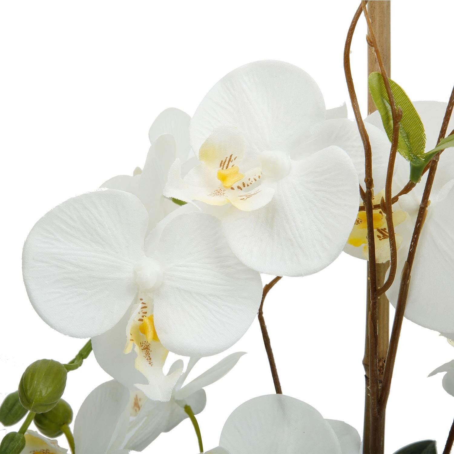 LIVILAN Faux Orchid Flowers Large Fake White Orchid Artificial Etsy