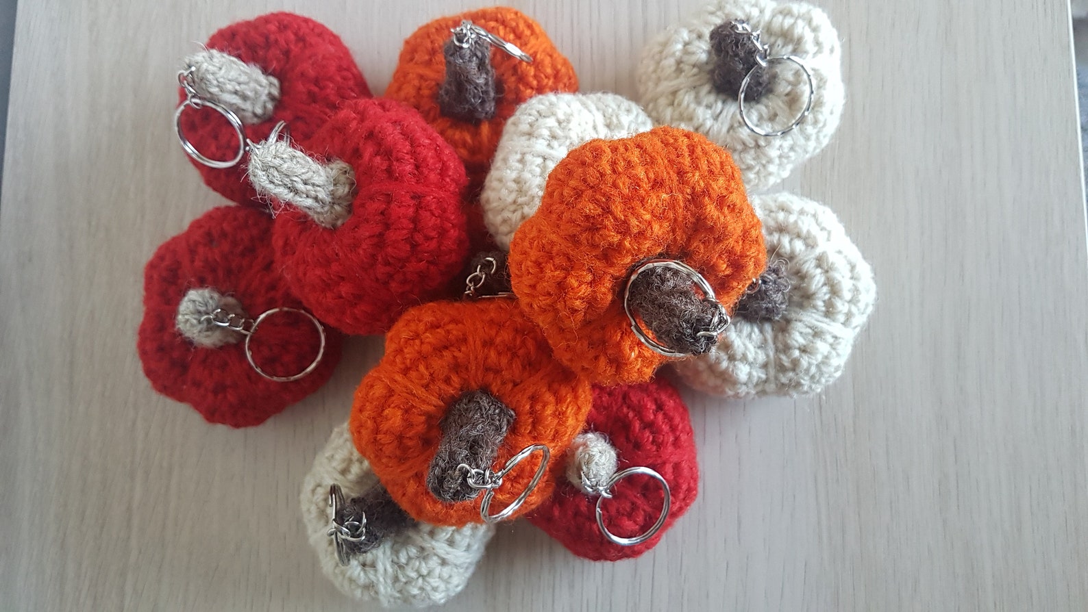 Pumpkin Keychain Crochet Keychain Crochet pumpkin Amigurumi | Etsy