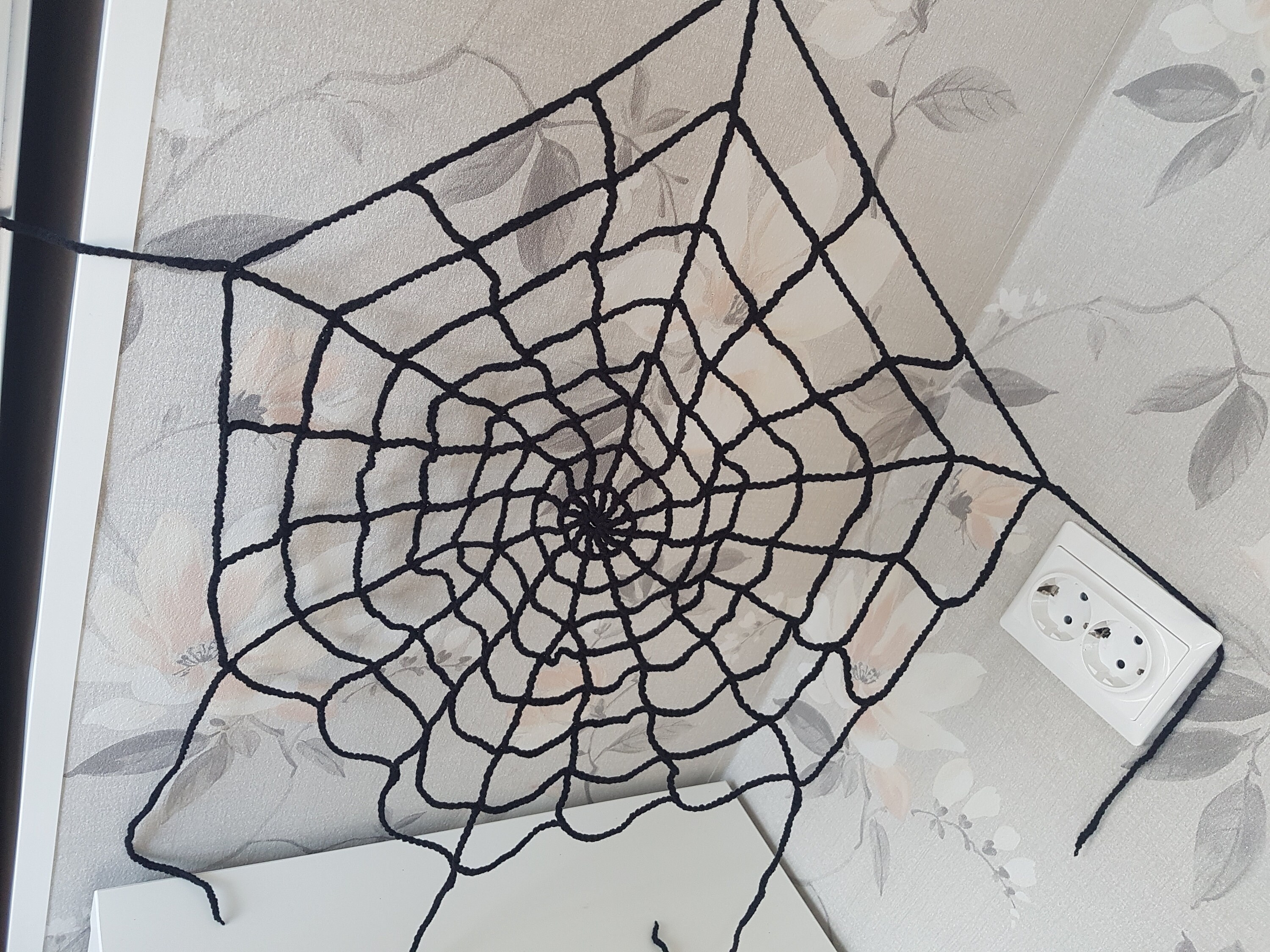 Crochet Spider  Halloween Decoration Wall Decor Knitted Etsy