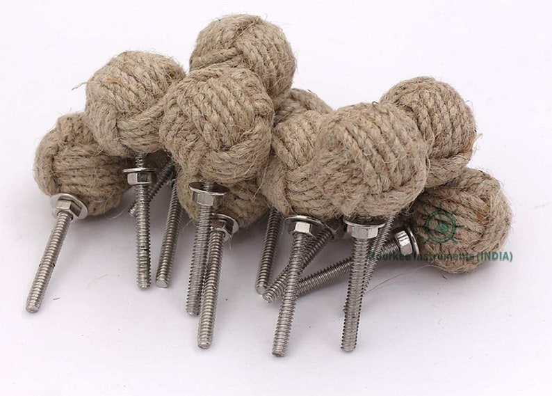 32MM 12 Knoten TürKnöpfe nautische Schublade zieht Jute | Etsy