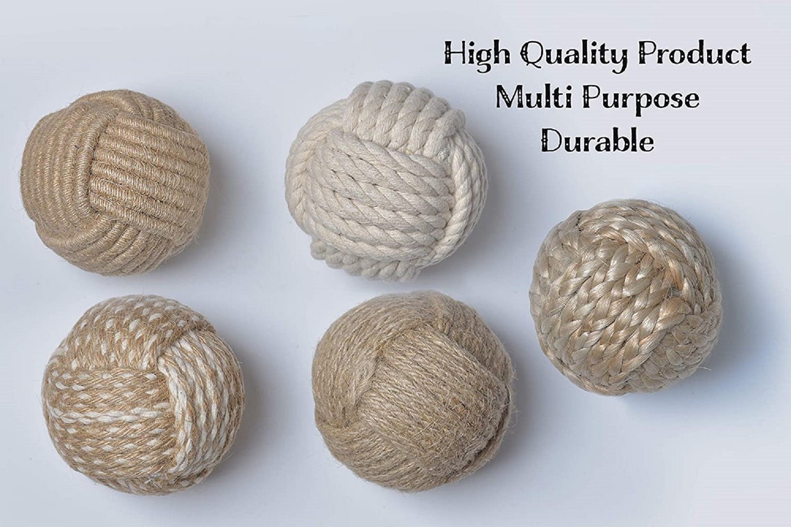 Decorative Rope BallsVase Filler Nautical Decor House Etsy