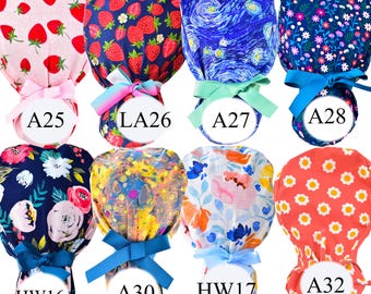 Halloween Themed Scrub Hats, Unisex Scrub Caps, Ponytail Friendly Scrub Caps, Thanksgiving Surgical Hats, Scrub Caps for All