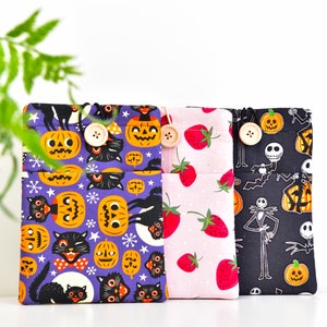 halloween book sleeve, Kindle Paperwhite Sleeve, Ereader Sleeve, Zippered Kindle Pouch, Kindle Protector.