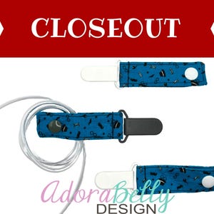 Mustache & Top Hat AdoraClip - Tubie Clip (Gtube, IV, Ventilator connection)  Ready-to-ship