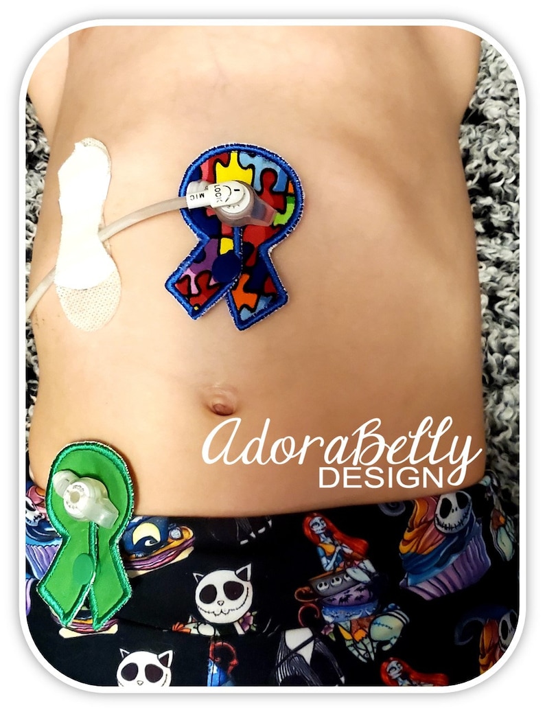 Awareness Ribbon Cause G Tube Covers Gtube Pads Tubie Etsy