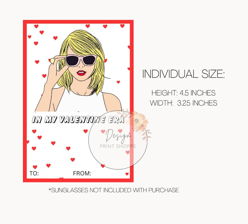 Printable Taylor Swift Valentines Day Card, Valentine Era, Class ...