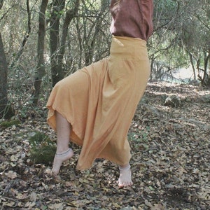 Long Jersey Skirts/High Waisted Skirts/Hemp and Organic Cotton Skirt/Peach Maxi Skirt/Handmade/ Long Jersey Skirts Sustainable Materials image 5