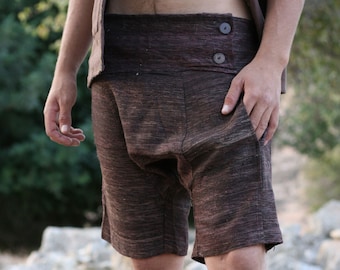 Hippie Shorts -  Mens Festival Shorts - Raw Silk