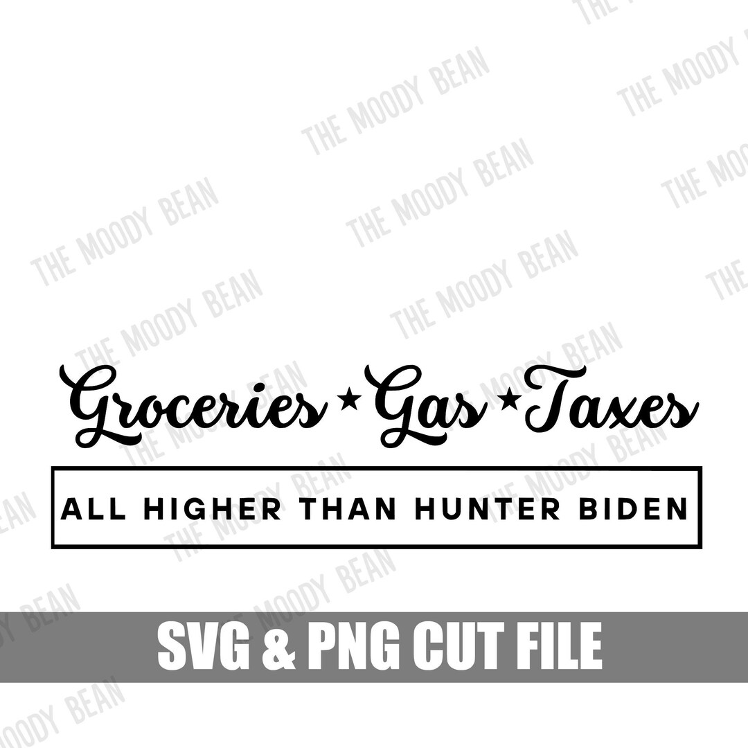 GROCERIES GAS TAXES All Higher Than Hunter Biden // Silhouette Cricut
