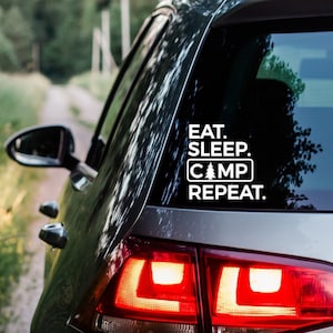Sticker campingsticker, autoraamsticker, laptop, sticker waterfles