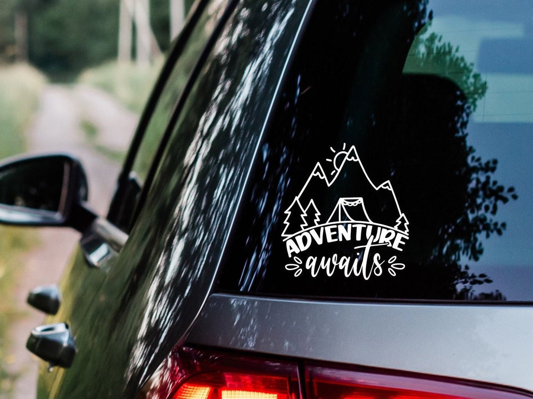 Adventure Awaits, Exploring, Car Decal, Vinyl Decal for Laptop Water ...