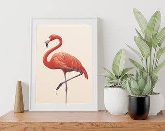 Flamingo art print from an original oil painting