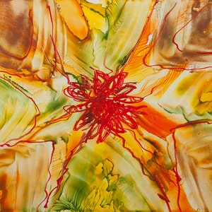 Encaustic 14, original, handmade wax painting, abstract on card