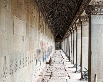 Angkor Wat, Siem Reap, Cambodge, photographie de voyage, Temple, Fine Art, photojournalisme, noir et blanc, décoration, Architecture, couleur