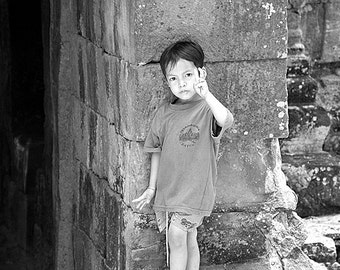 Siem Reap, Kambodscha, Reisefotografie, Tempel, Hampel, Fotojournalismus, schwarz und weiß, Home Decor, Architektur, Portrait, Kinder