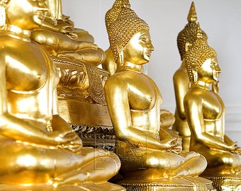 Thailandfotografi, Buddha, Resefotografi, Konst, Fotojournalistik, Färg, Heminredning, Buddhism, Väggkonst, Kontorsinredning, Guld