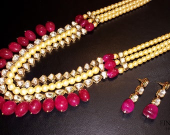 Pure Silver Indian Kundan Jewelry Polki Choker Necklace | Etsy