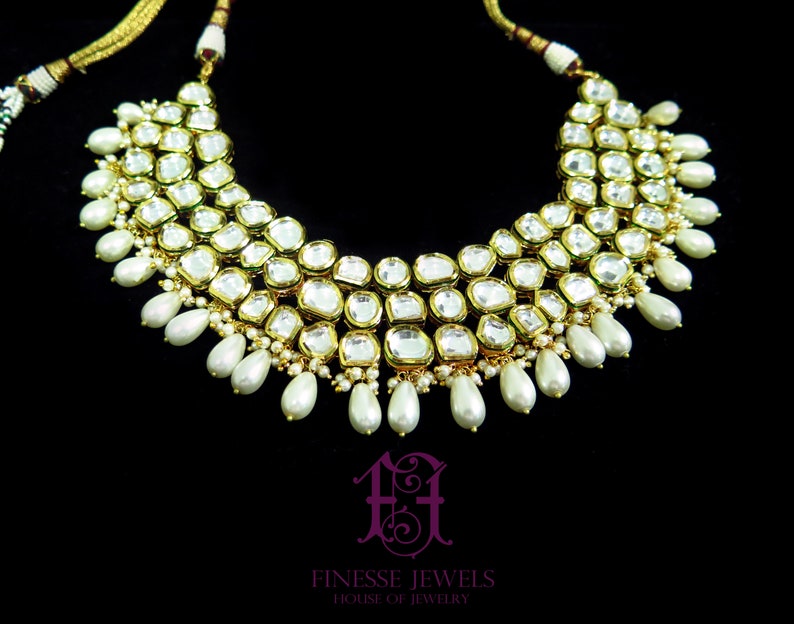 Indian Jewelry Set Indian Necklace Set Kundan Jewelry Jadau Etsy