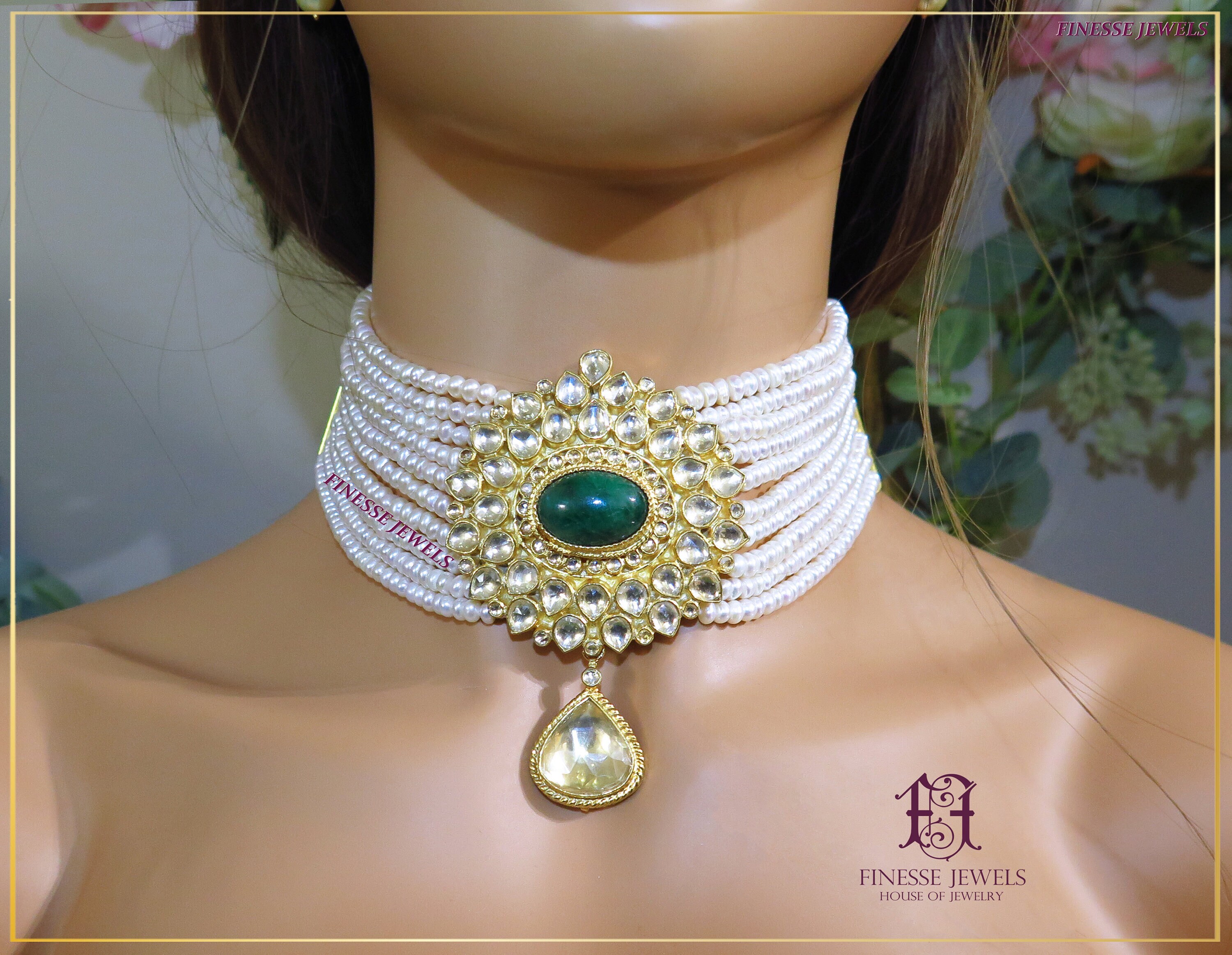 Kundan Choker Necklace Set Sabyasachi 