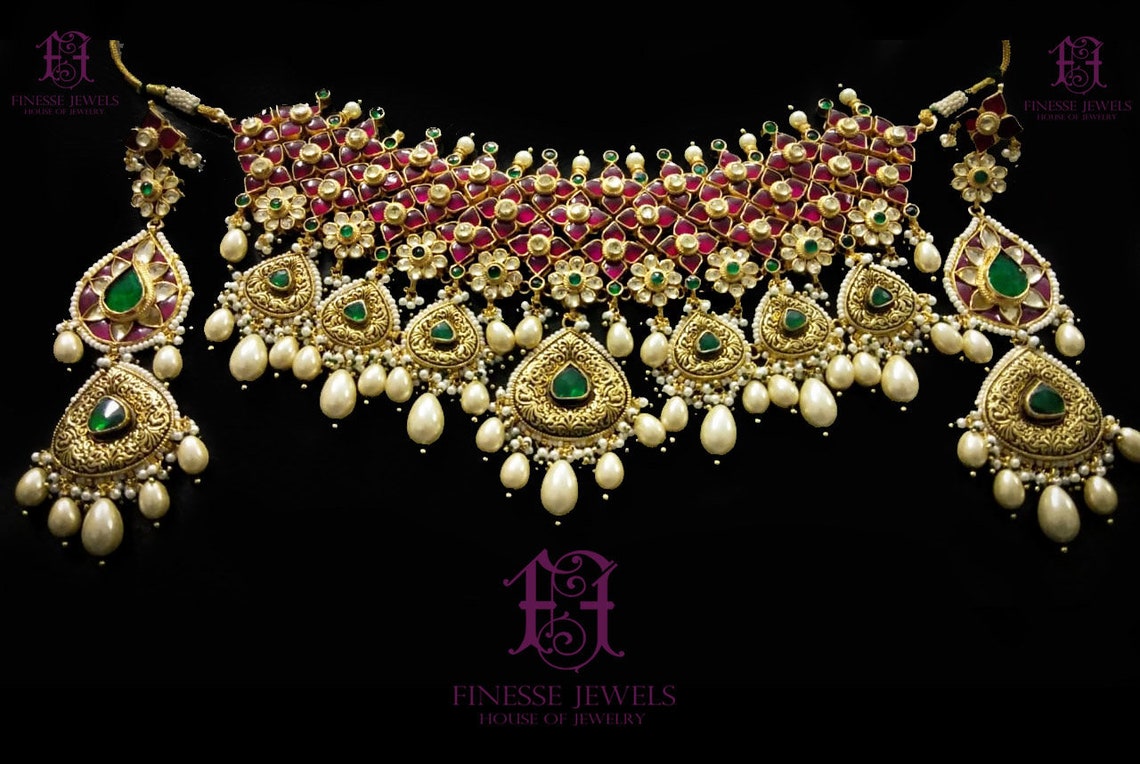 Indian Jewelry Set indian Choker Necklacekundan Necklace Etsy