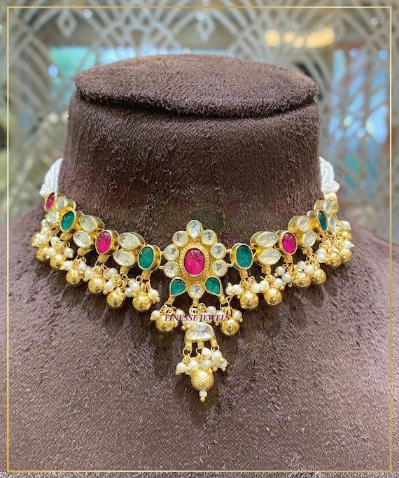 Sabyasachi Jewelry Ruby Choker Necklace 