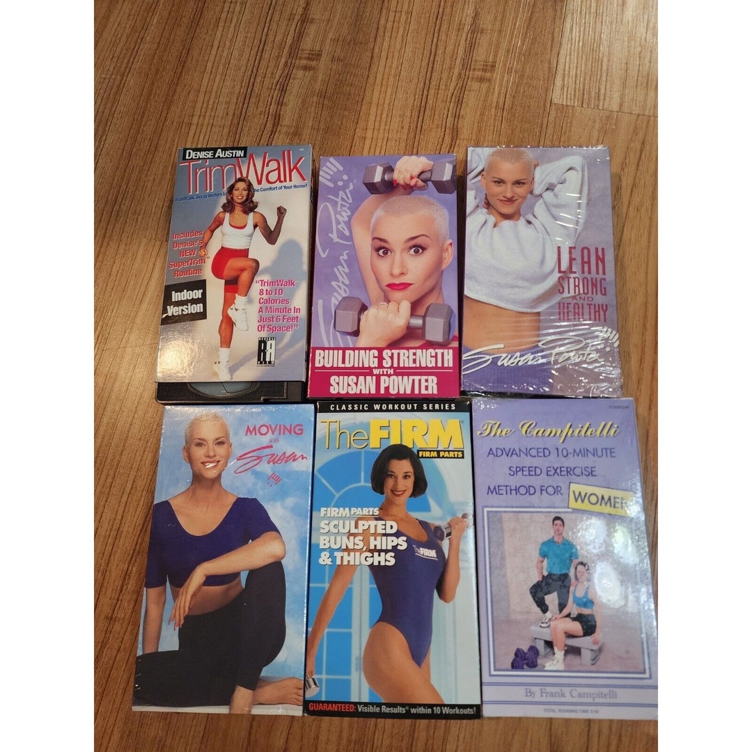 Lot of 6 VHS Fitness Exercise Tapes Susan Powter Denise Austin Etsy